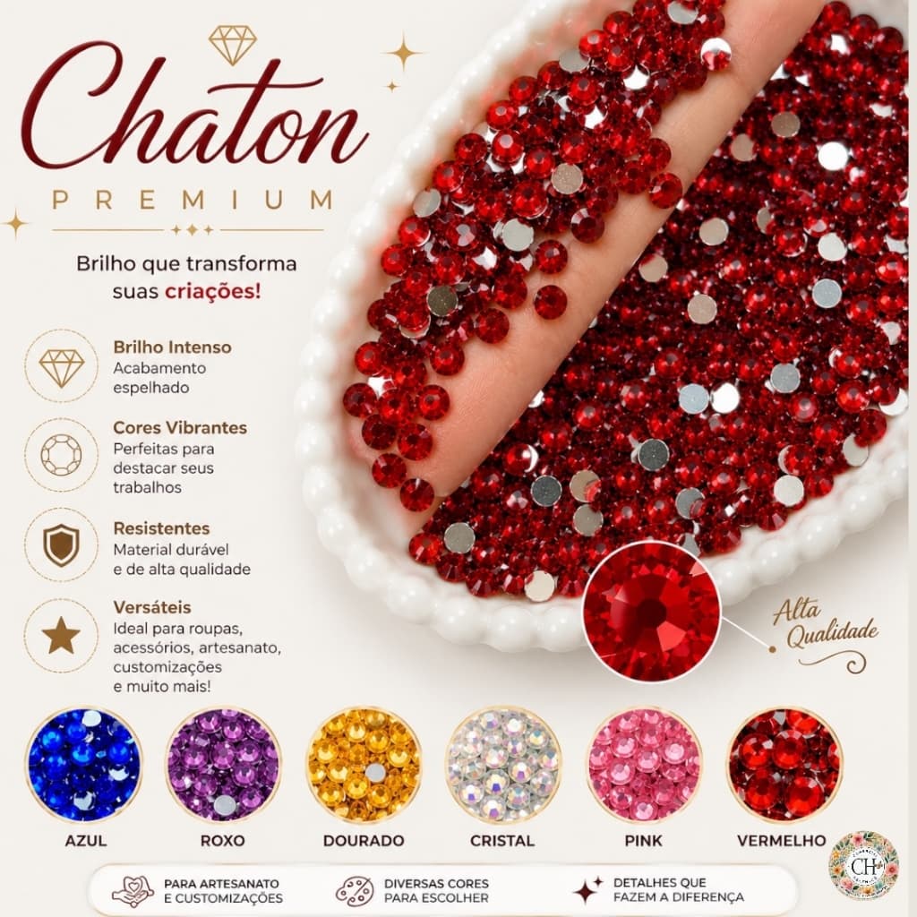 Chaton 4mm  20 gramas Abada personalizados laços decoração