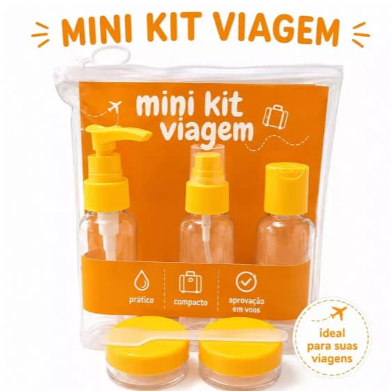 Kit viagem Frascos Higiene Pessoal 6 Unidades-Recipientes Cosméticos À Prova De Vazamentos Líquidos