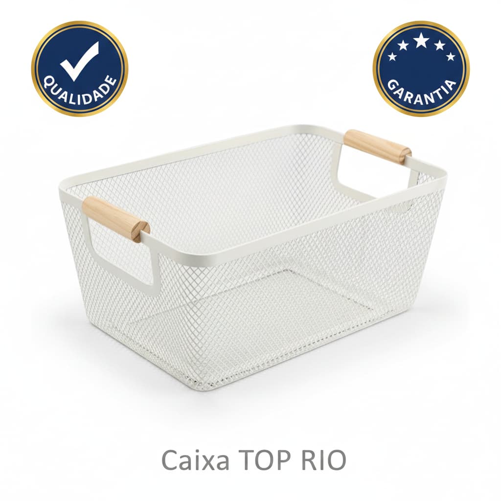 Caixa Organizadora Multiuso Branca produtos brinquedos ferramentas roupas