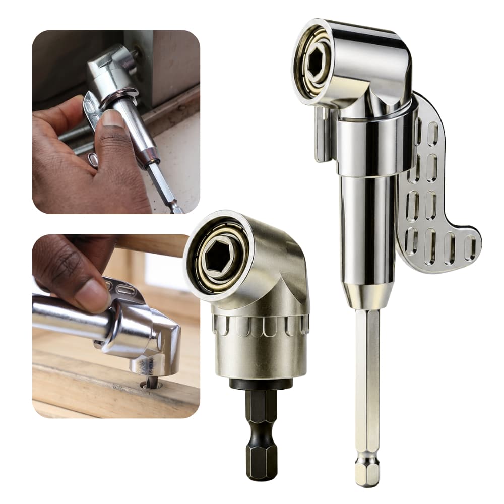 Adaptador Angular 105° Para Parafusadeira e Furadeira Magnético Curto 5,5cm ou Longo 14cm