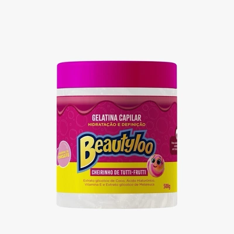 Gelatina Capilar Beautyloo 500g Face Beautiful – Cachos Definidos e Hidratados (Envio Imediato)
