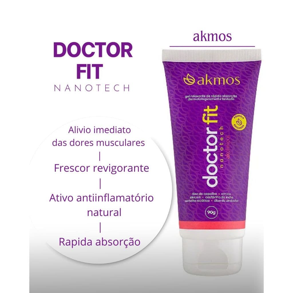 Doctor Fit Akmos Nanotech - Gel Relaxante, Alívio Das Dores