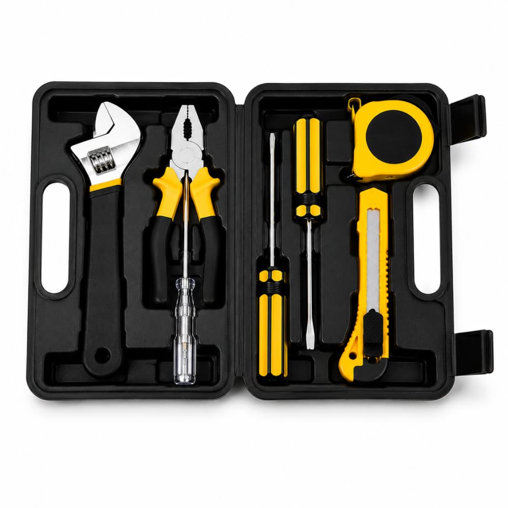 Kit De Ferramentas Básicas 7 Peças Com Maleta Para Casa Reparo