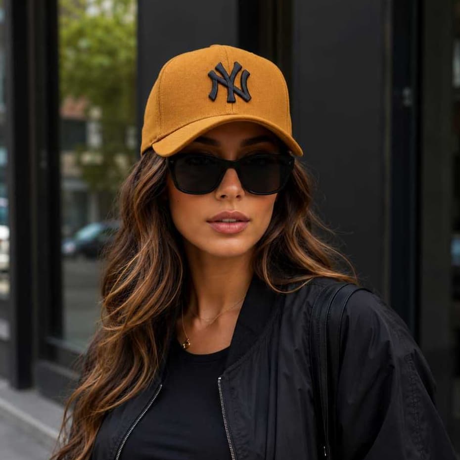 Boné Aba Curva Casual Bordado Unissex Ajustável Estilo N.Y Preto Urbano Confortável