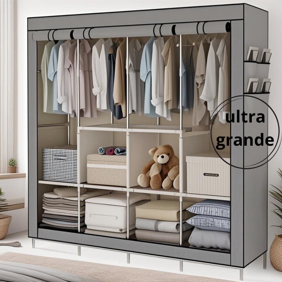 Guarda Roupa Portátil Desmontável Organizador Prático Solteiro e Casal