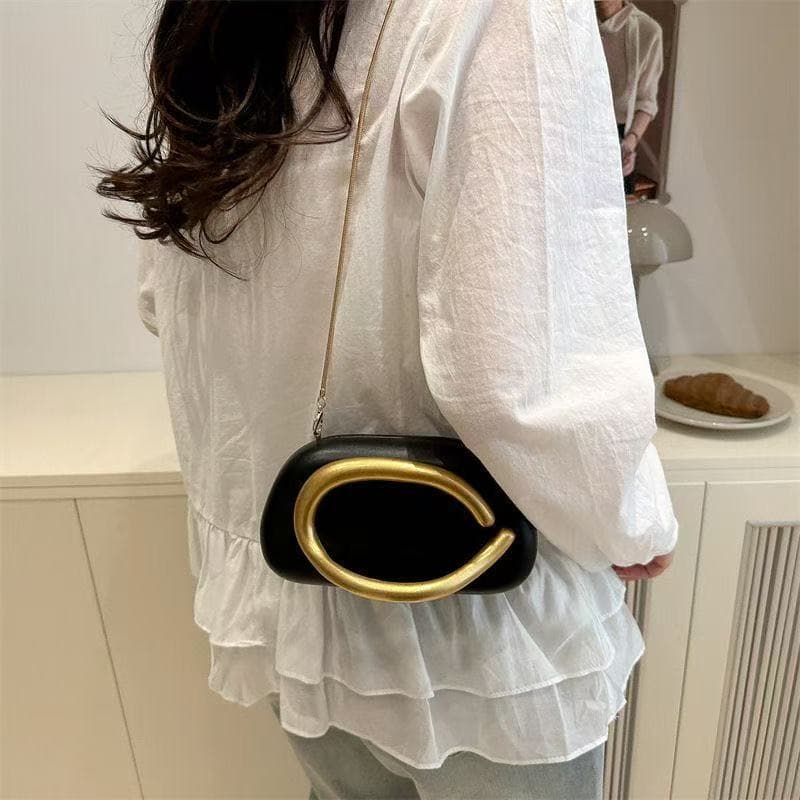 Bolsa Clutch Vintage Retrô Feminina Com Alça De Corrente Destacável,Fecho Magnético – Ideal Para Festas