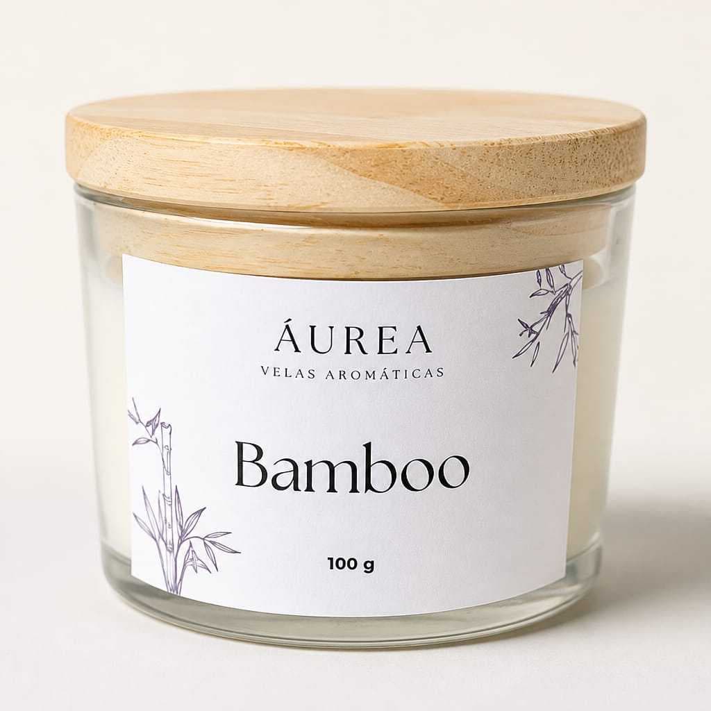 Vela Aromática Bamboo 100g | Áurea Velas Aromáticas
