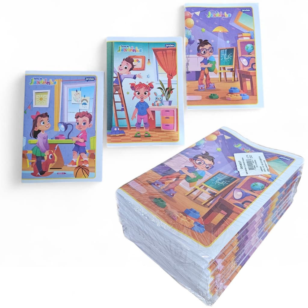 Caderno Brochura Escolar Pequeno Capa Flexível 48 Folhas Pacote com 20 Unidades