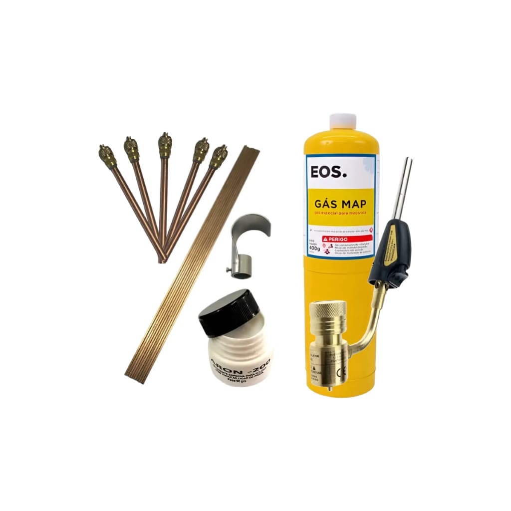 Kit P/ Solda Refrigeração Maçarico Portátil Profissional