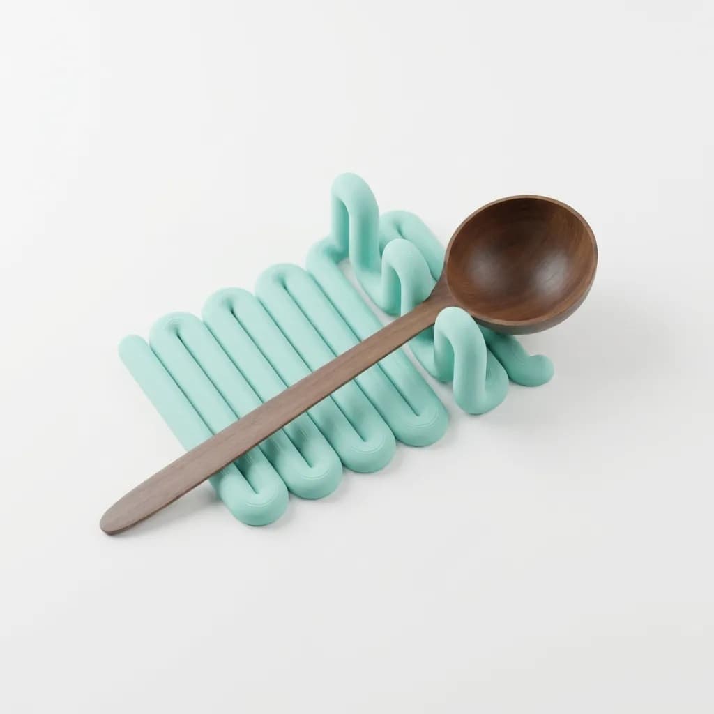 Descanso de Colher de Cozinha Minimalista | Suporte para Talher, Espátula e Utensílios