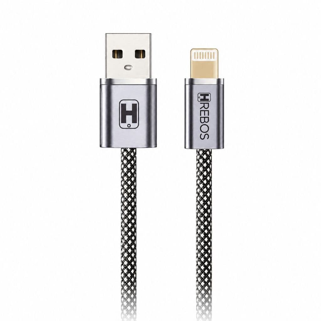Cabo Carregador Premium Reforçado 2 Metros USB para Lightning Até Iphone 14 Hrebos