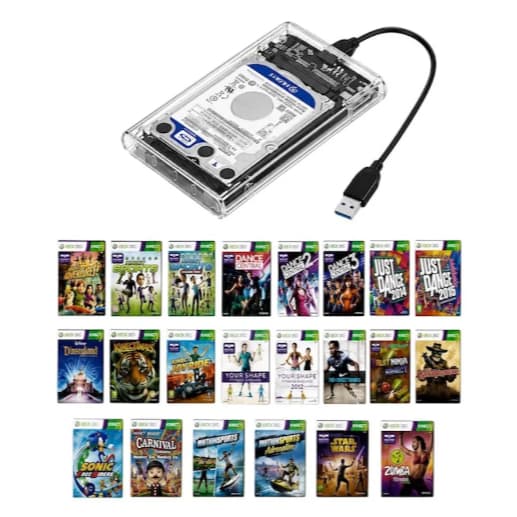 HD para Xbox 360 com jogos de Kinect - pronto para jogar - não precisa desbloquear