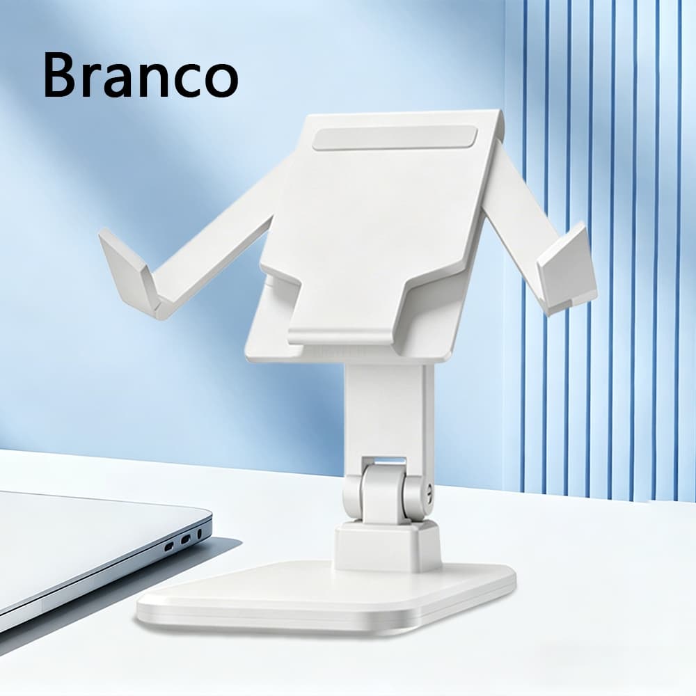 Suporte Para Celular E Tablet Ajustável Apoio Mesa
