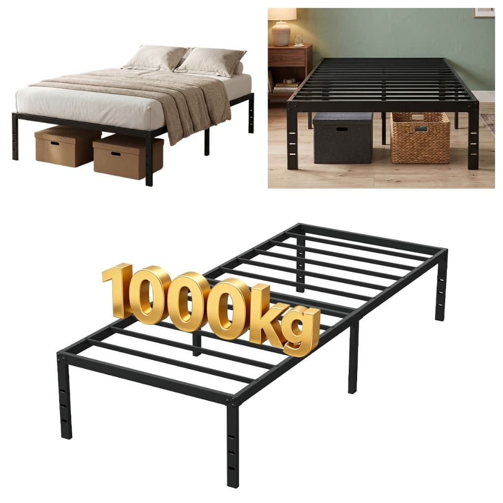 🔥188x78x35cm🔥 Cama de Ferro Estrutura de Cama Metal Reforçada Solteiro 1000kg Sem Box Fácil Montagem