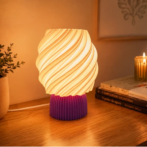 Abajur Solara Luminária de Mesa LED Cabeceira Moderna Decoração Bivolt para Quarto Sala e Escritório