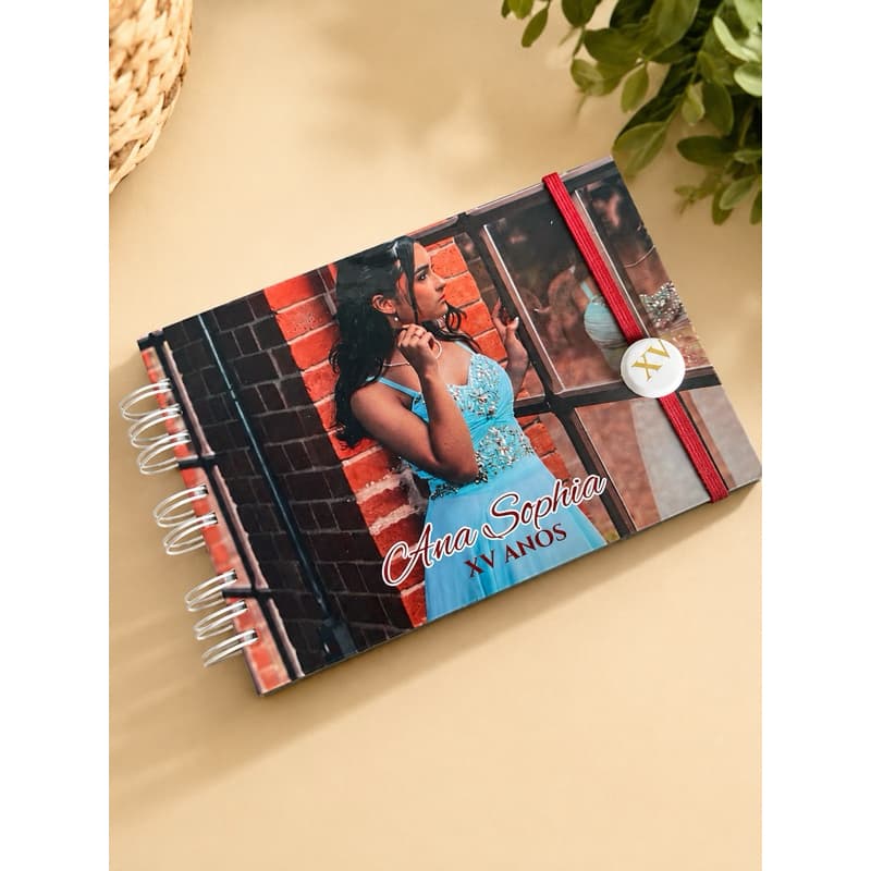 Caderno de Mensagens /Livro de assinatura Personalizado A5 16x22 cm
