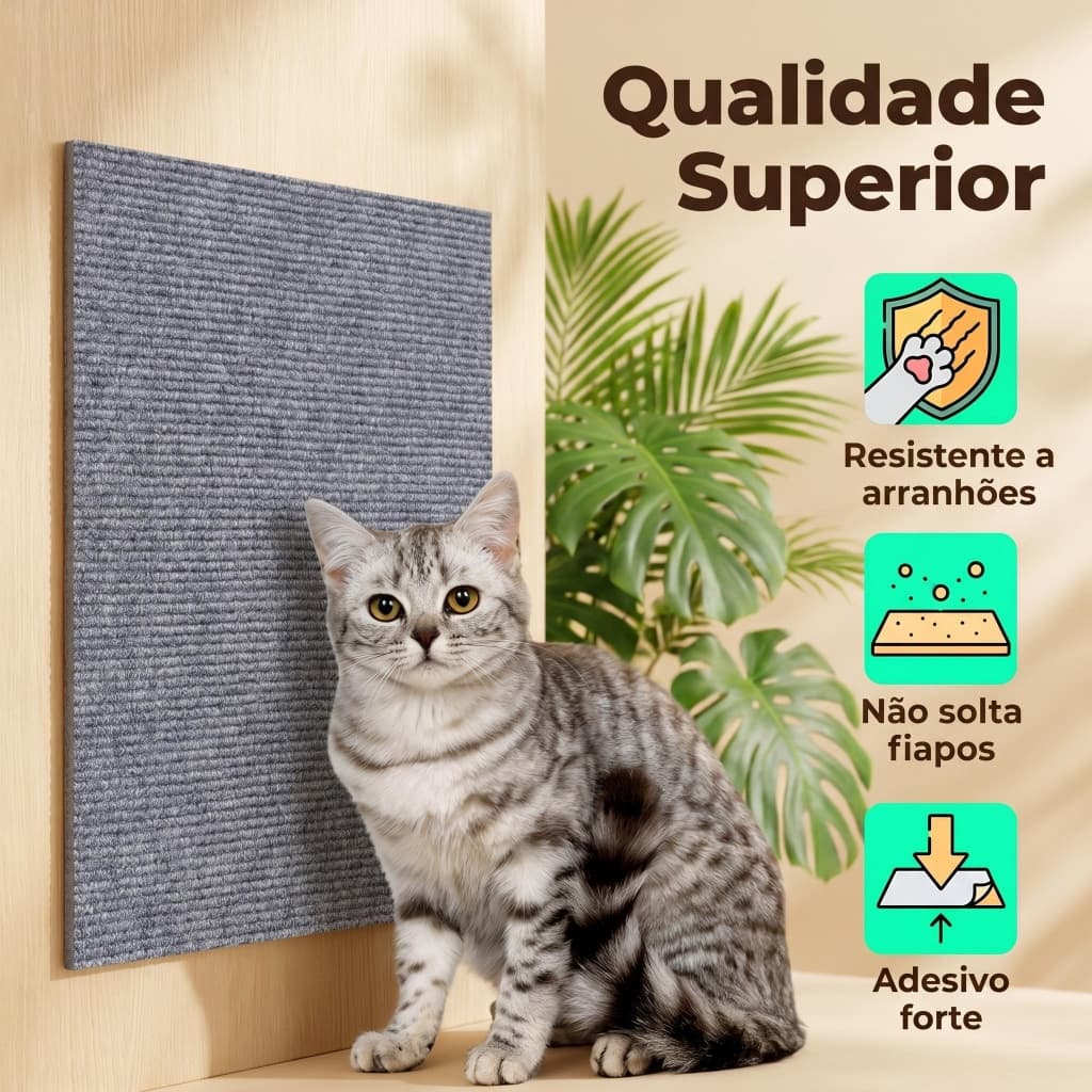 Tapete Acessório para Diversão e Afiar Garras de Gato