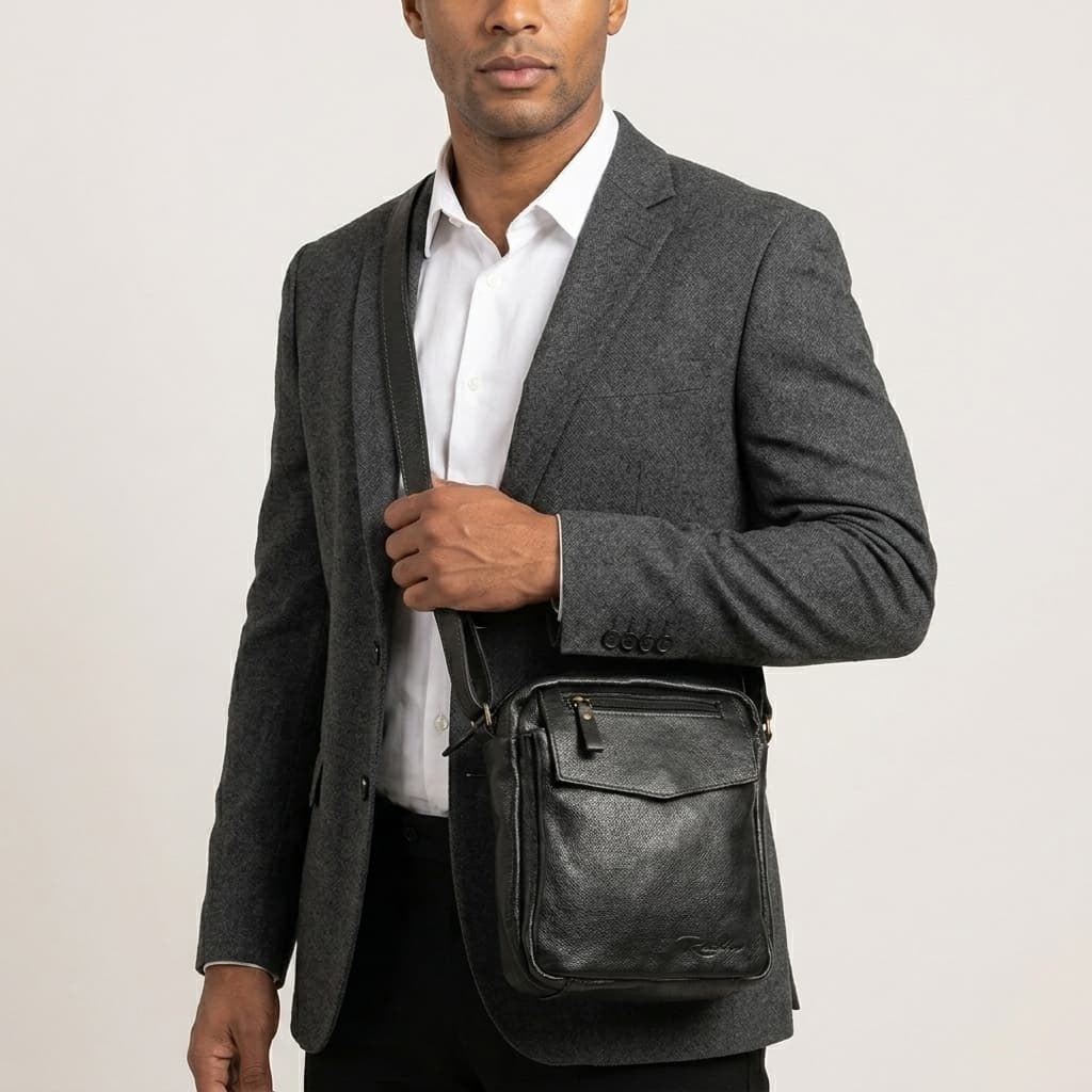 Bolsa Transversal Masculina de Couro Martin