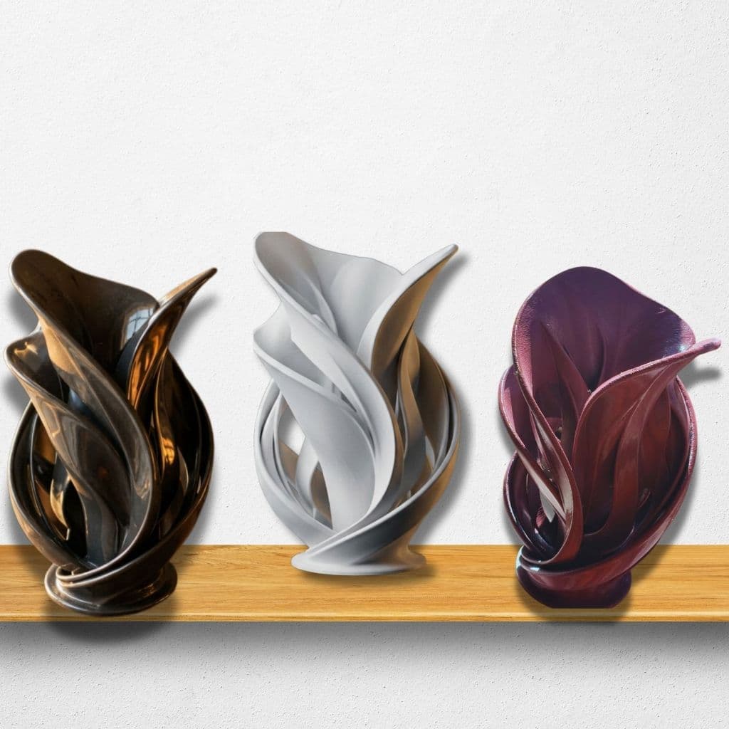 Vaso Tulipa em 3d enfeite escultura decorativa, decoração moderna, arte contemporânea, objeto decorativo,, minimalista