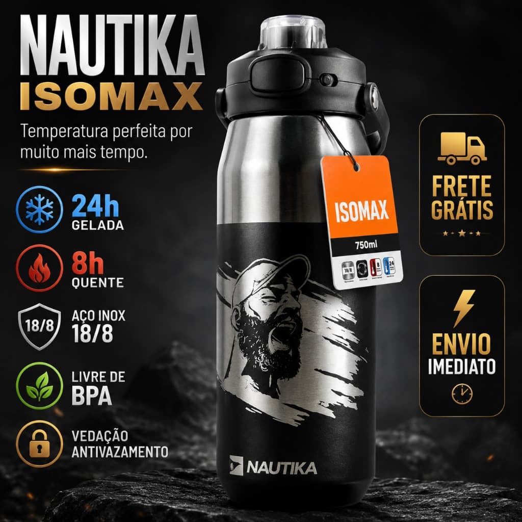 Garrafa Termica Inox 750ml Hidratacao Duracao Temperatura Alta Qualidade Legendarios