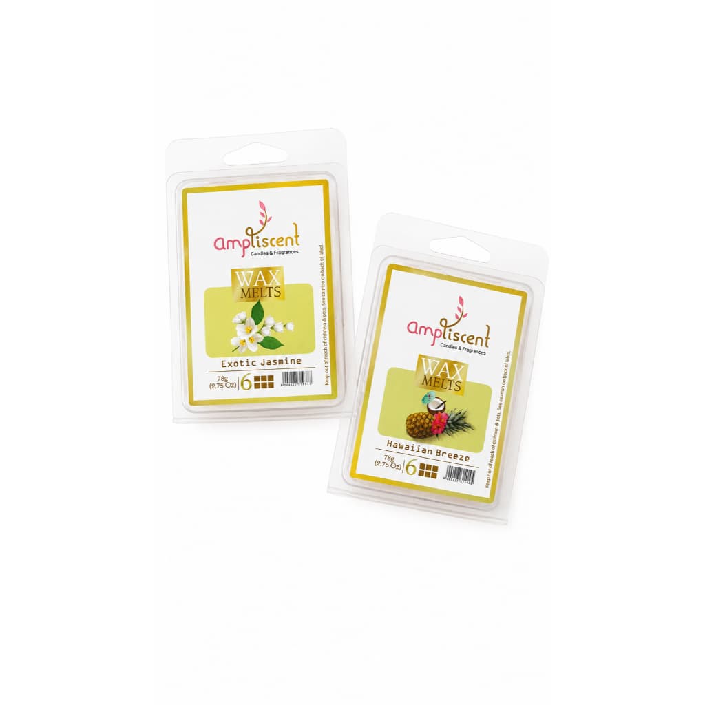 Wax Melts Ampliscent – Tabletes de Cera Aromática 78g (6 Cubos)-Exotic Jasmine+Hawaiian Breeze