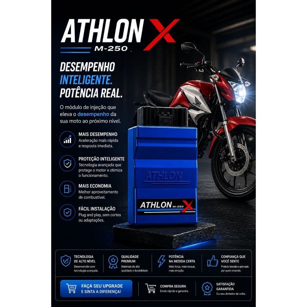 Módulo Athlon M250x Com Mapa Especifico Para Sua Moto +  Brinde