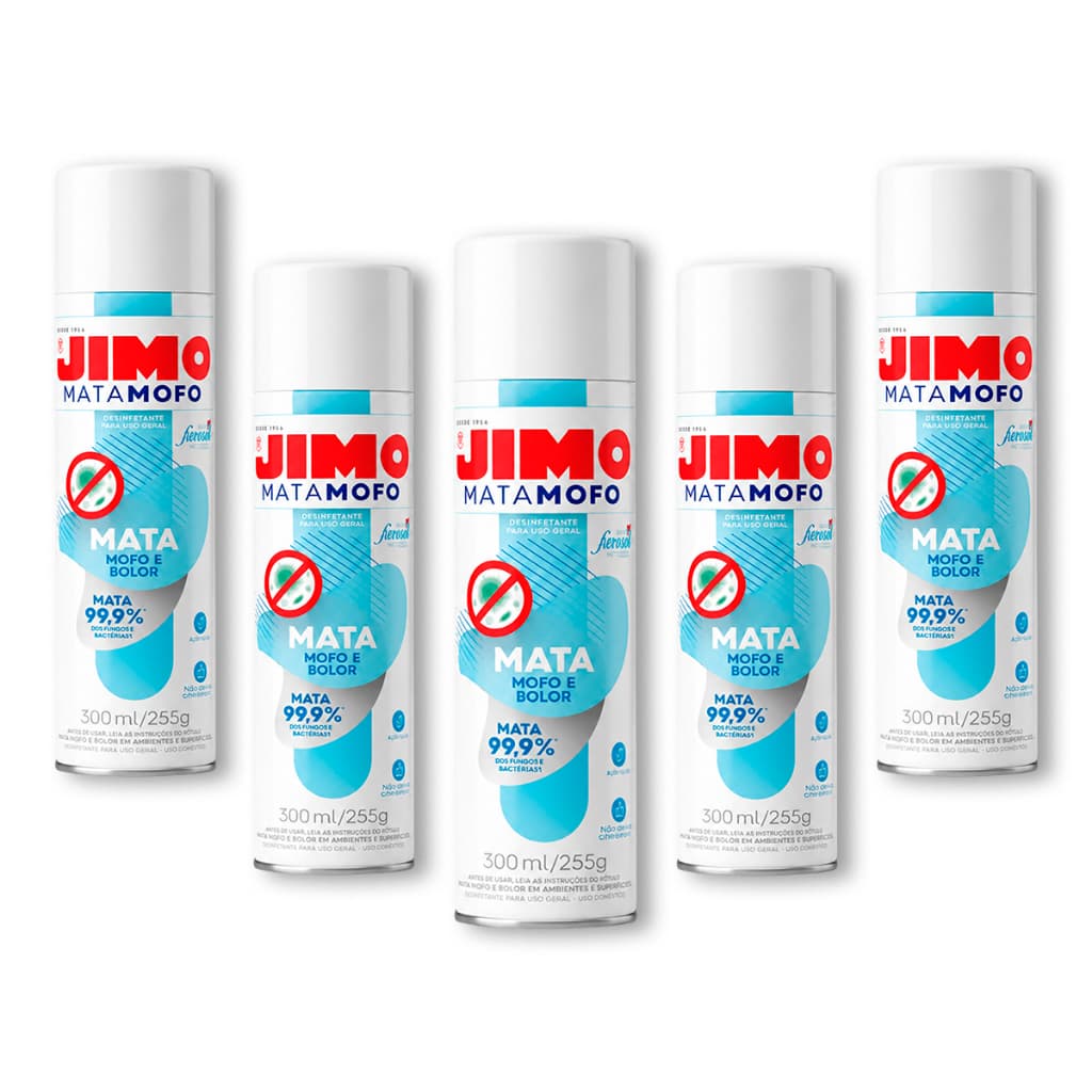 Jimo Mata Mofo 1 2 3 ou 4 Elimina Mofo e Bolor Desinfetante Limpeza Profunda Proteção Duradoura