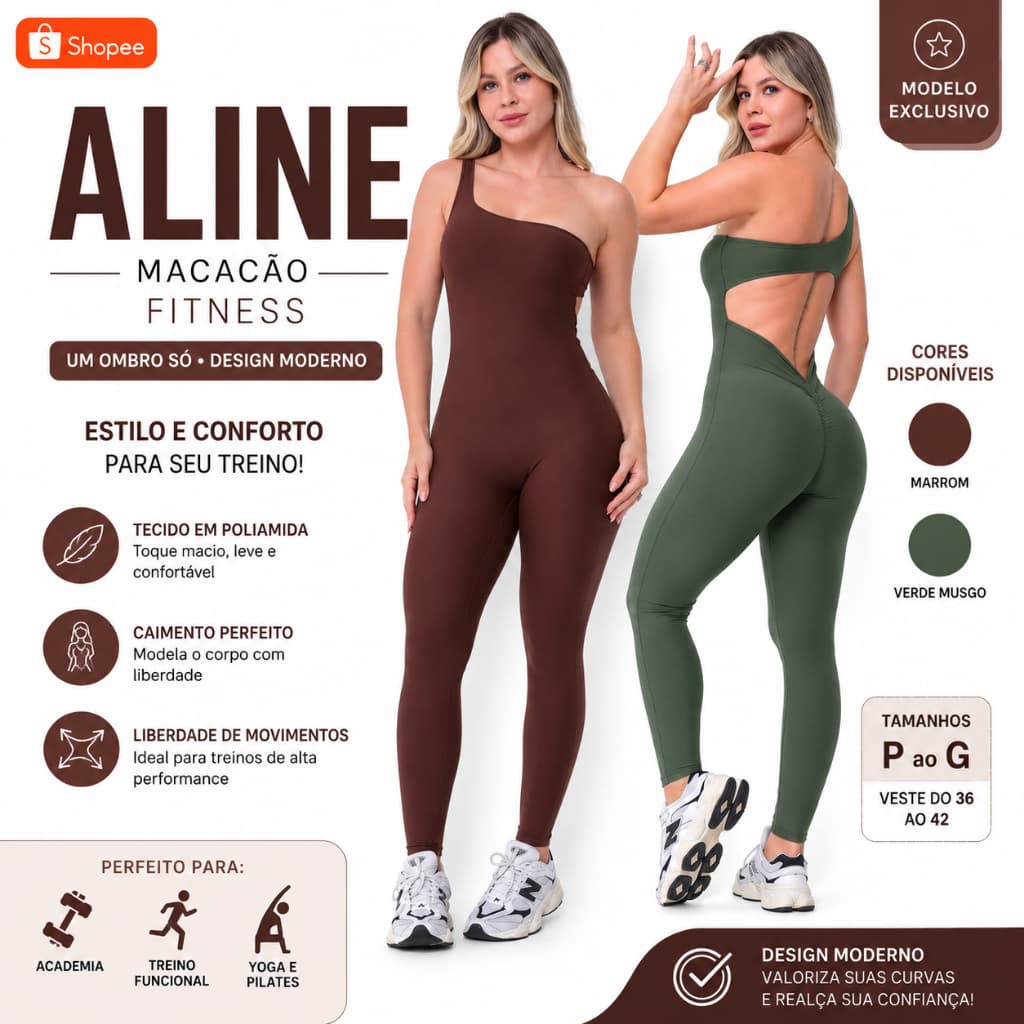 Macacao Nula Manga Empina Bumbum Fitness Feminino Zero Transparência com Bojo