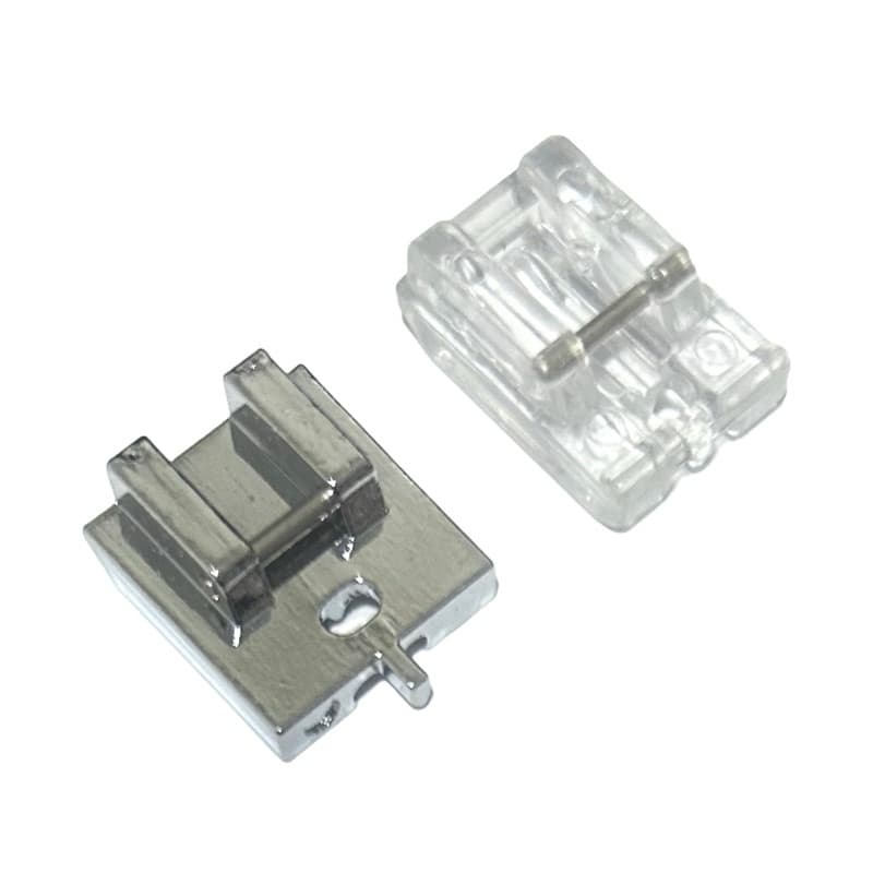 Calcador Sapata Zíper Invisível De Metal/Acrílico Com Guia Para Maquina Costura Doméstico Janome Singer Elgin - CY-601ZN