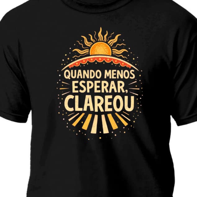 Camiseta algodão adulto 30.1 Clareou samba raiz pagode
