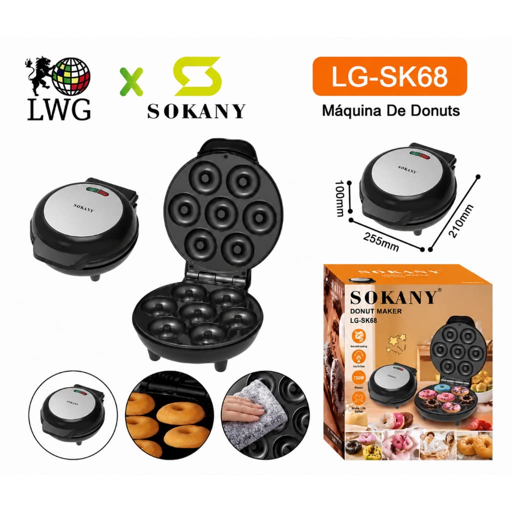 Maquina de donuts,Mini Donuts Machine, Máquina De Sobremesa PortáTil Para Lanche De Café Da Manhã 110V