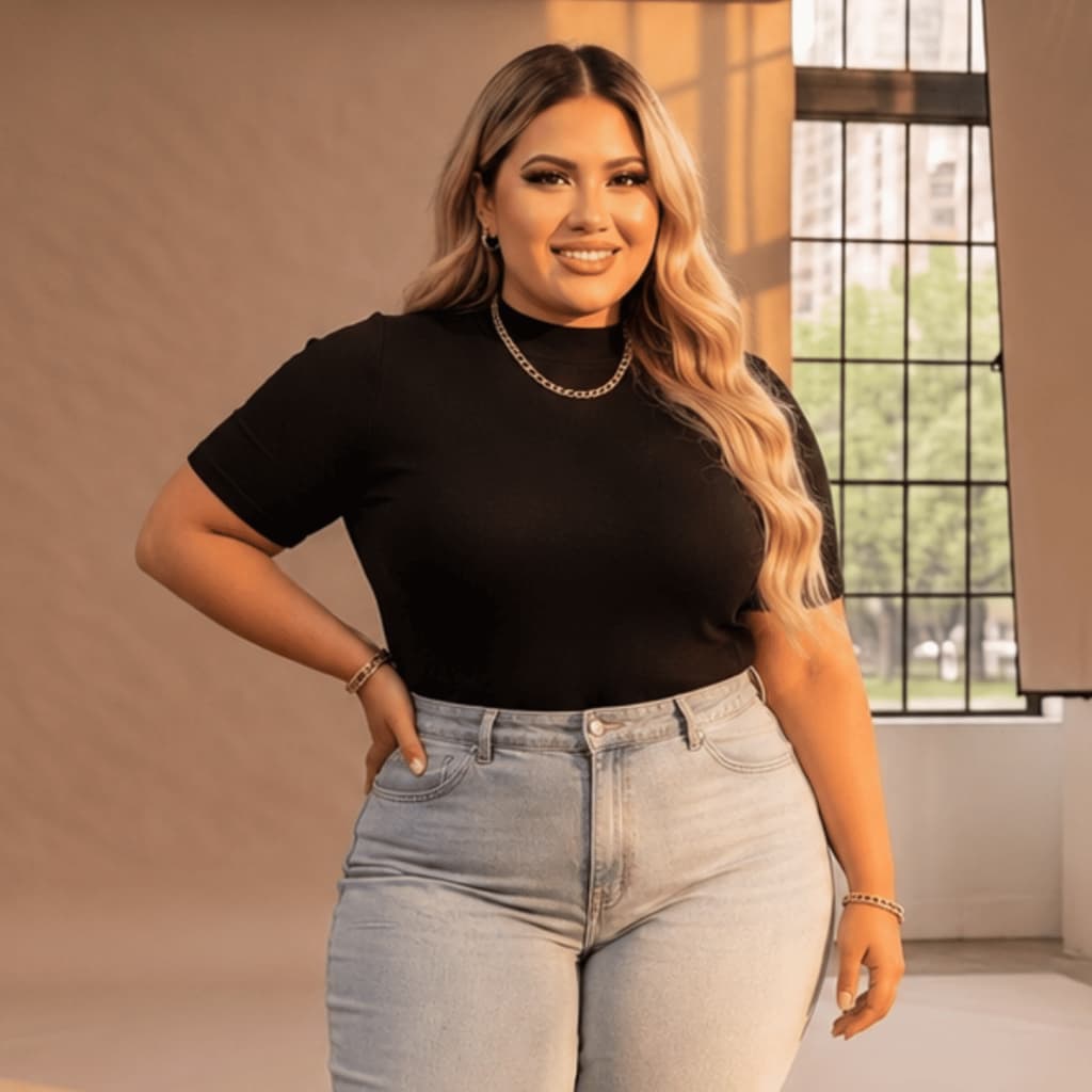Blusa Camiseta Feminina Plus Size 100% Algodão Premium Básica Lisa Manga Over Gola Redonda Confortável Gestante