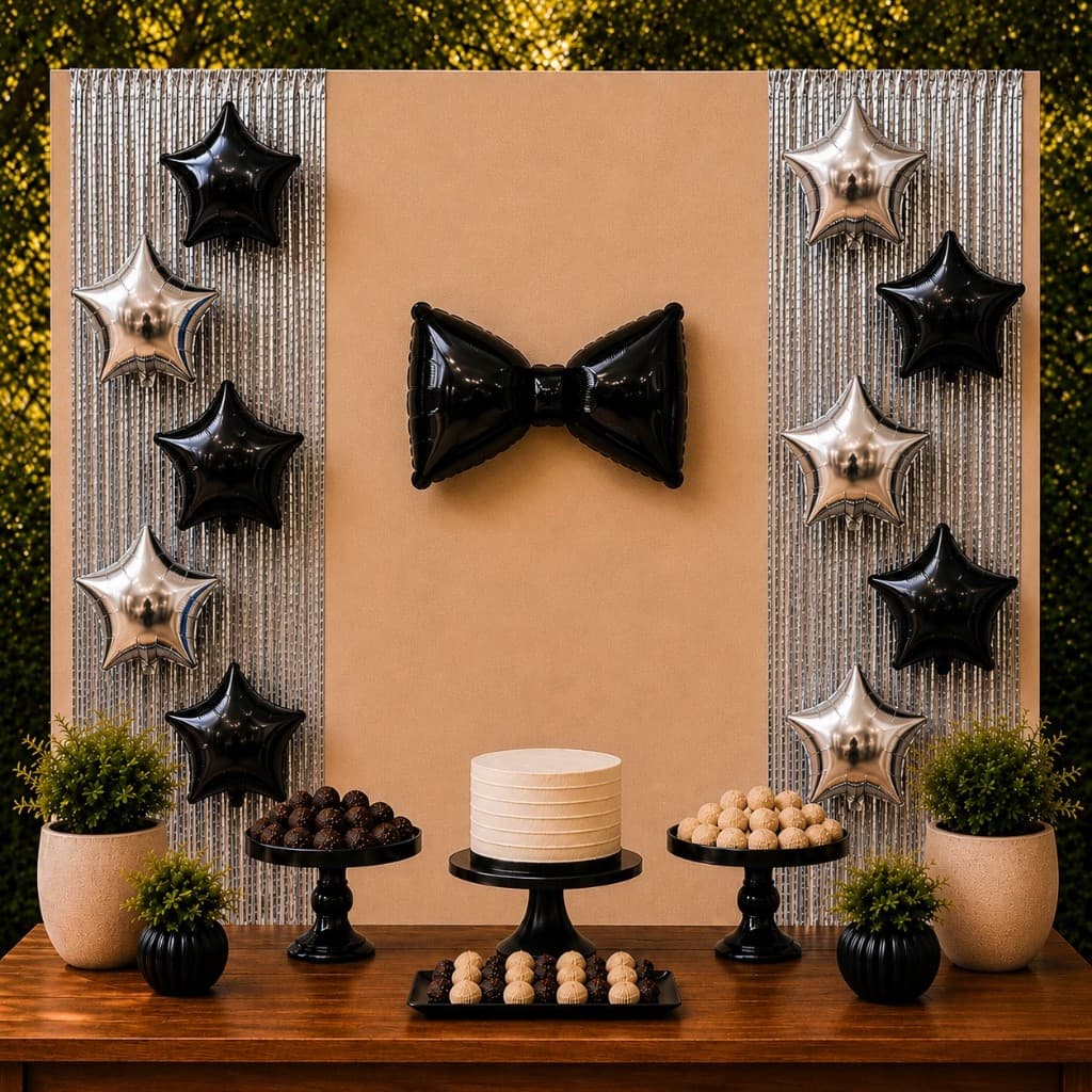 Kit Balões Gravata Metalizados Cortina Metalizadas Festa Decoração Variados