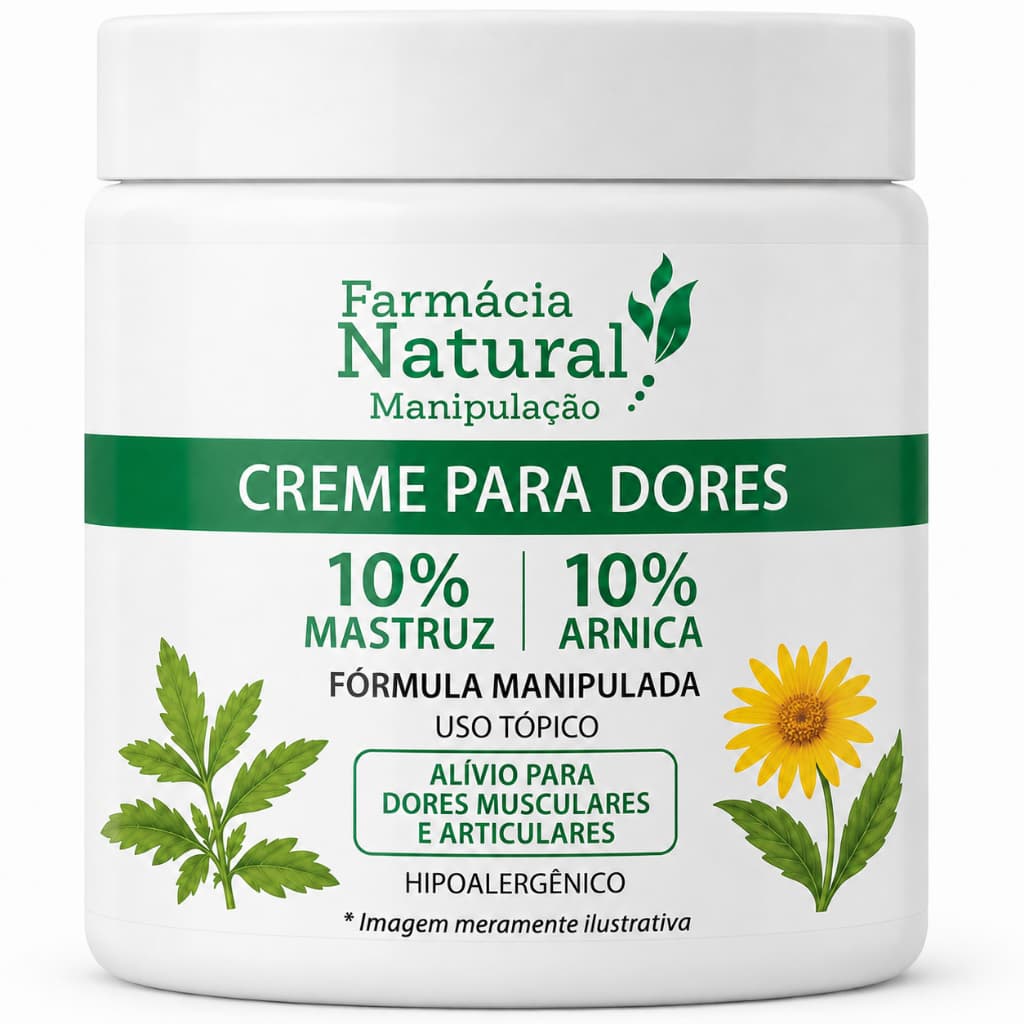 Creme Arnica e Mastruz Alivio Dores Musculares Articulações | Erva de Santa Maria | 100g