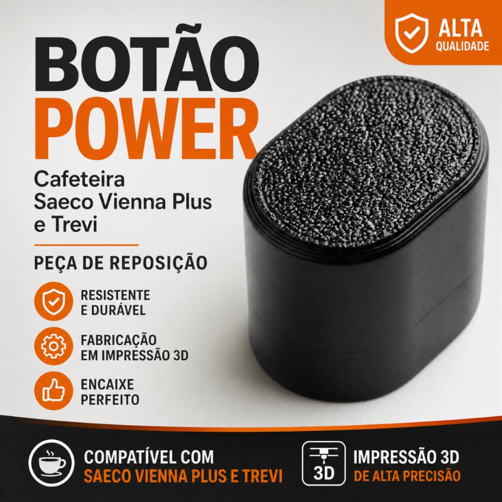 Botão Power Cafeteira Saeco Trevi Vienna Plus Peça Reposição Durável e Resistente