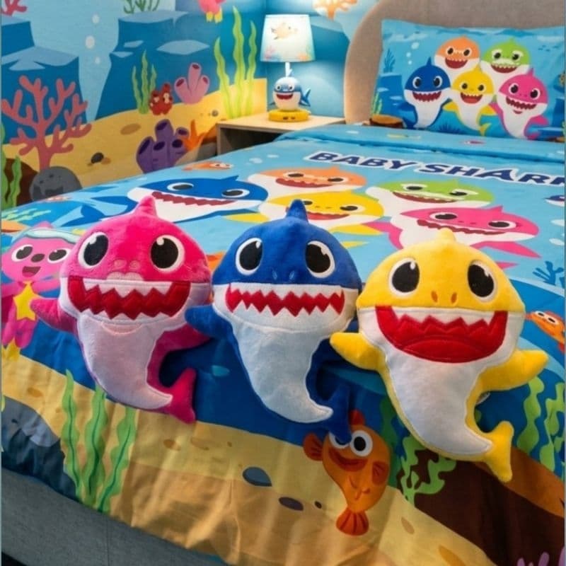 Pelúcia Baby Shark Bordada | Avulsa ou Kit | Pelúcia Fofa | Fundo do Mar