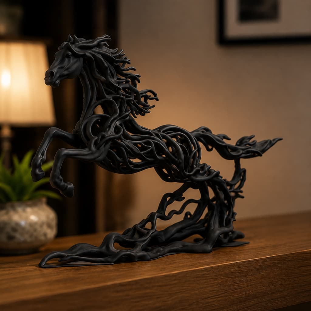 Escultura de Cavalo Decorativa Estátua Moderna para Sala, Estante e Escritório - Escultura Artística