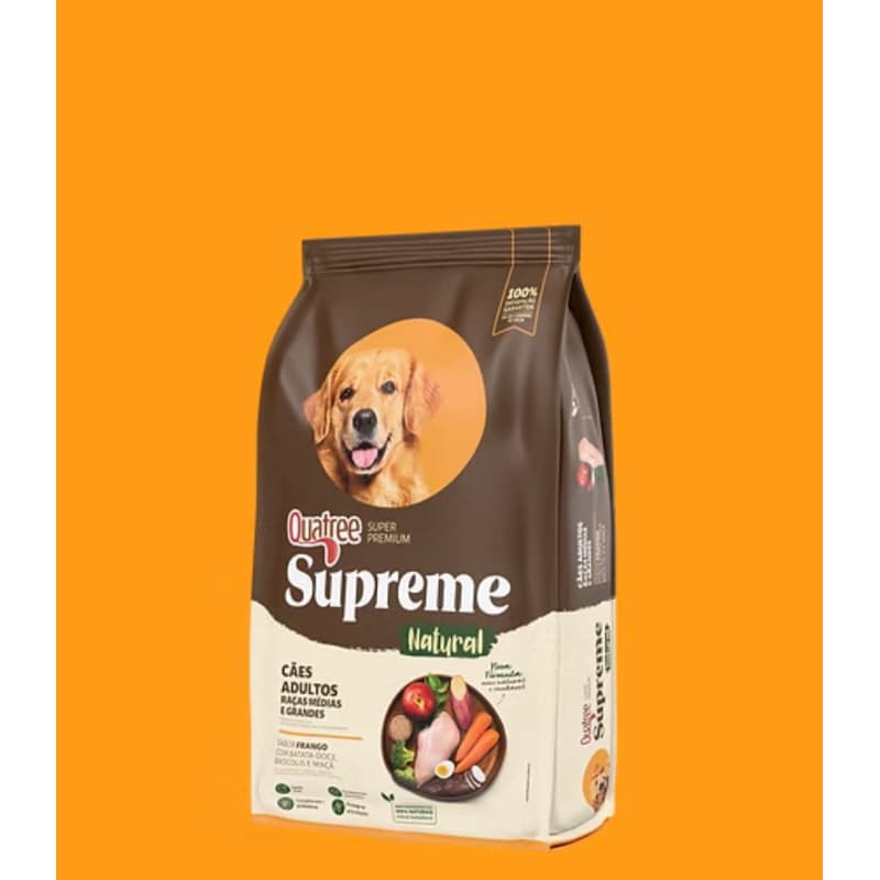 Quatree Supreme Adultos Raças Médias e Grandes 15kg