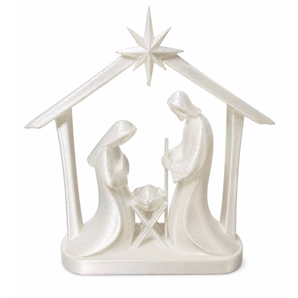 Presépio Decorativo Natalino em Impressão 3D | Sagrada Família | Enfeite de Mesa