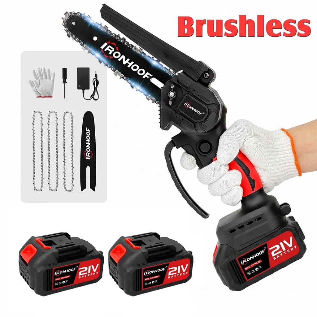 Brushless Mini Motosserra A Bateria 6 Polegadas Recarregável 21V