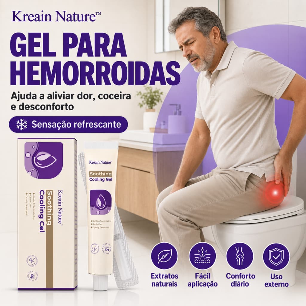 Kreain Nature Gel Pomada Para Hemorroidas - Fissuras alívio e conforto