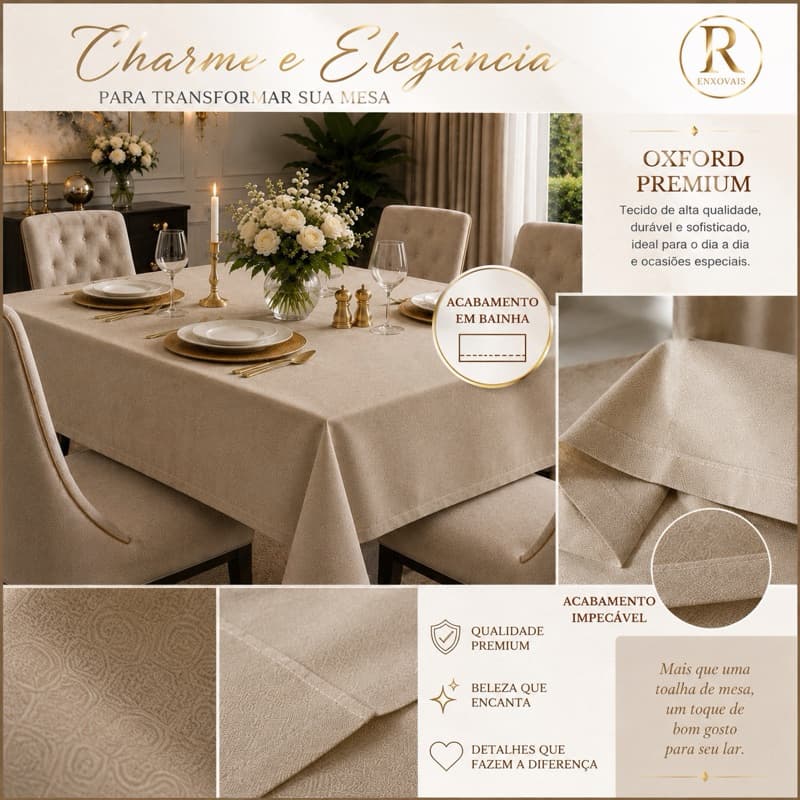 Toalha de Mesa 1,00x1,45 de 4 lugares Lindas Para Decoração Promoção