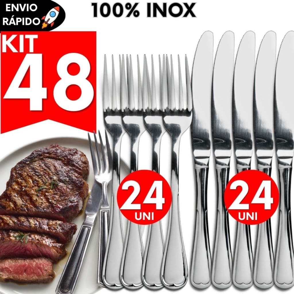 Jogo de Talheres Inox Talher Doceria Bares Restaurante Padaria Lanchonete Buffet