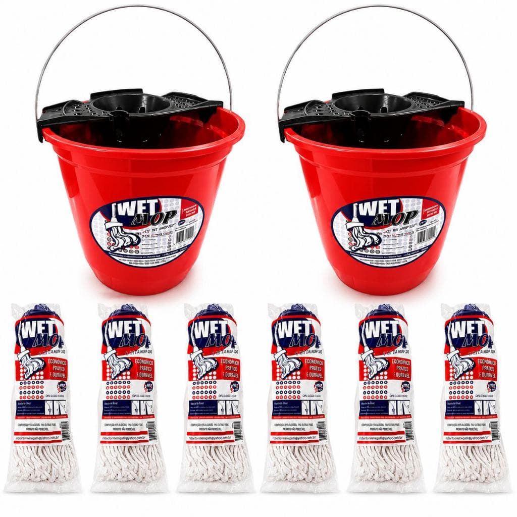 Kit Balde Bruxa Mop, Balde De 14L + Espremedor + Bruxa Mop