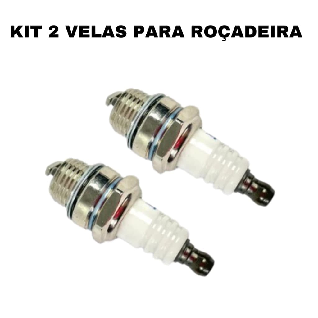 KIT 2 VELAS DE IGNIÇÃO PARA ROÇADEIRA E MOTOSSERRA UNIVERSAL NK