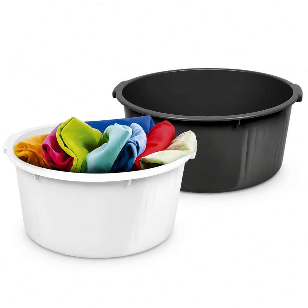 Bacia De Plastico Gigante Preta 67Litros gg Lavanderia Piscina Balde Preta ou branca