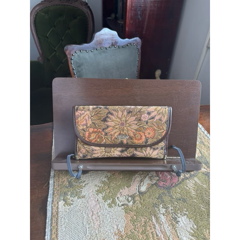 bolsa carteira clutch gobelin brechó vintage