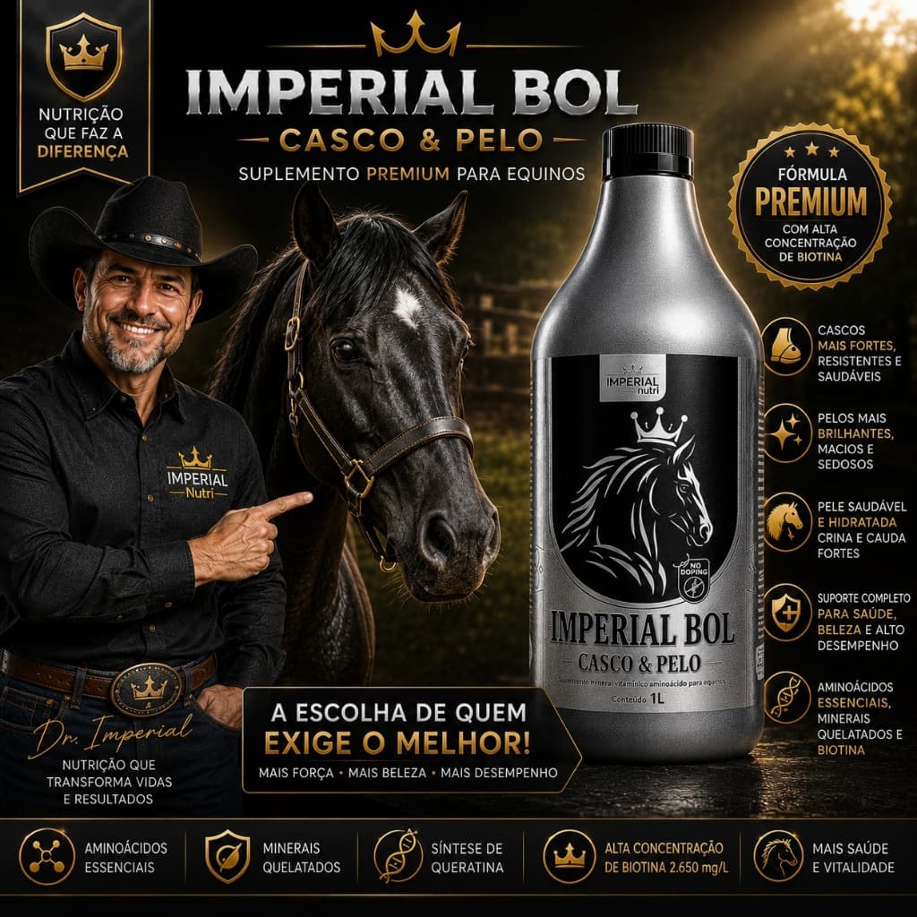 Imperial Bol 1 Litro Suplemento Para Casco E Pelo Cavalos, Potros e Pôneis( KERABOL )