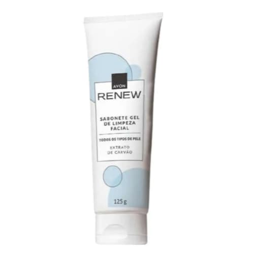 KIT AVON - RENEW SABONETE GEL DE LIMPEZA FACIAL 125G COM EXTRATO DE CARVAO  - ESCOLHA