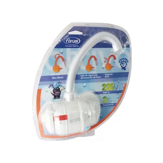 Torneira Elétrica De Parede Branca Forusi - 110v | 220v